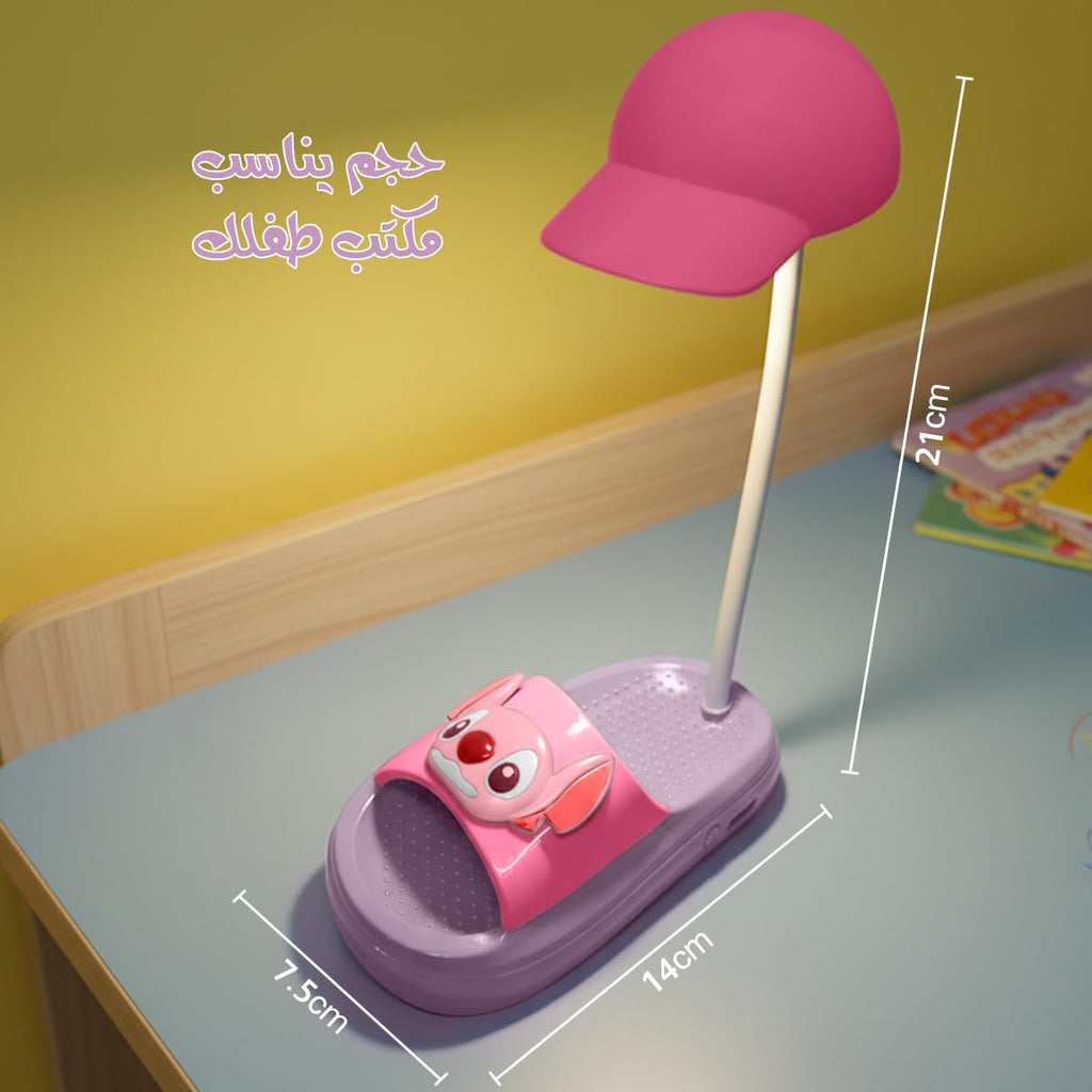 LED Desk Lamp, Foldable Table Light with 3 Brightness Levels and Adjustable Angle for Study, Reading, Bedroom and Office (Light purple & Dark pink) - image 5