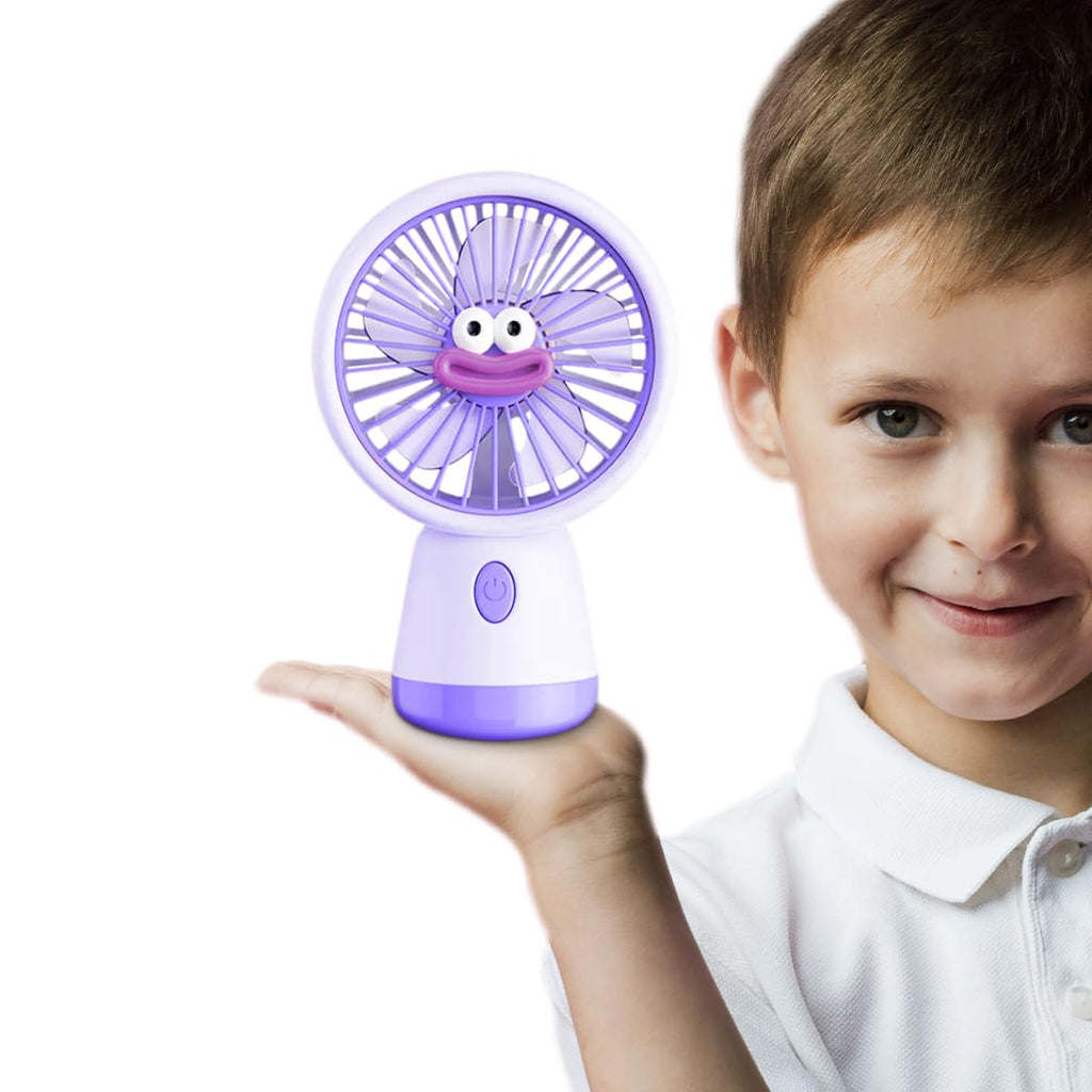 Portable Fan, Mini USB Handheld and Desktop Fan, 3 Speed Compact Personal Cooling Fan, 1.5W for Home, Office and Travel, YS-2325 (Purple) - image 1