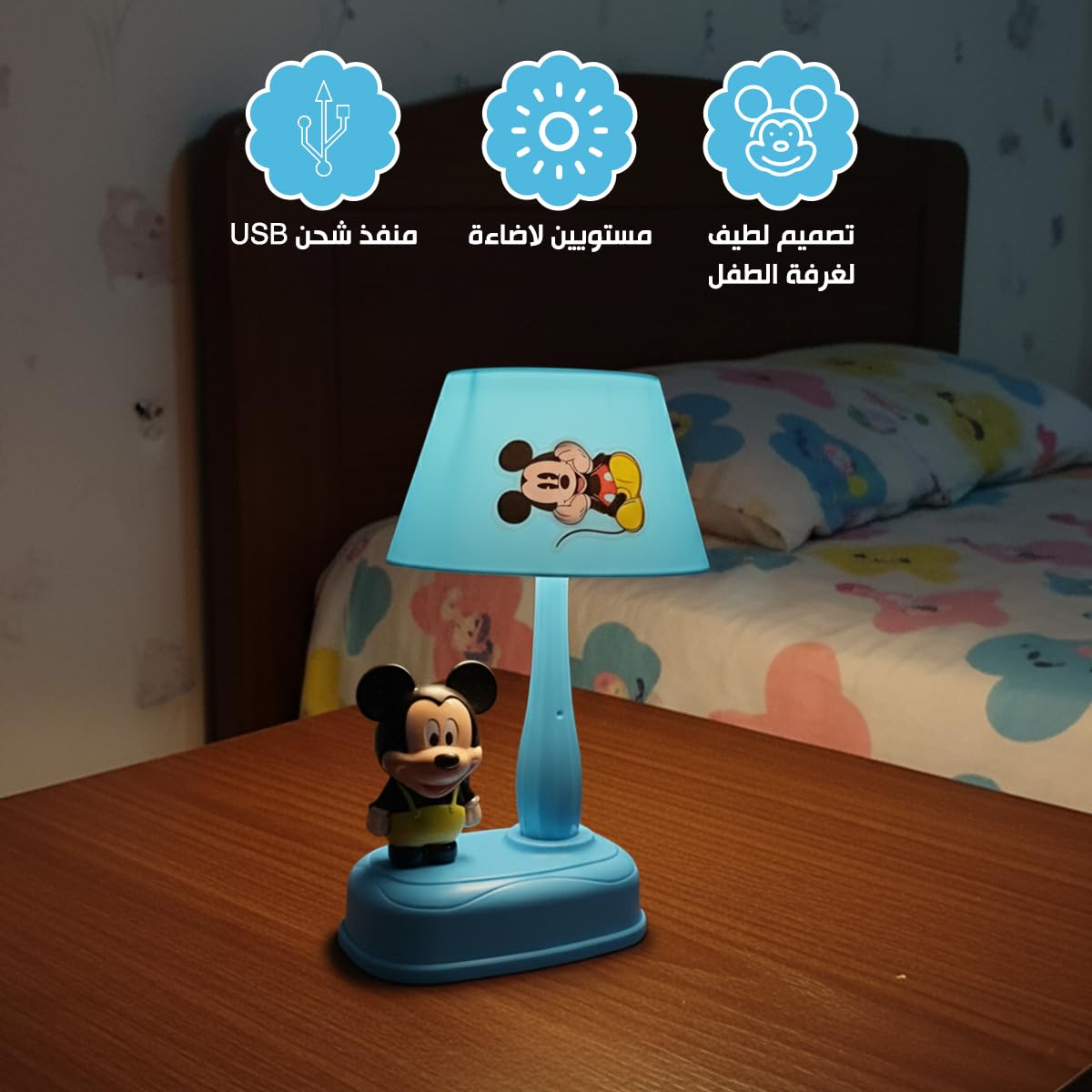 LED Desk Lamp, Foldable Multi-Angle Adjustable Table Light with Power Switch and Soft Glow for Study, Reading, Bedside, Home and Office, Blue - image 2