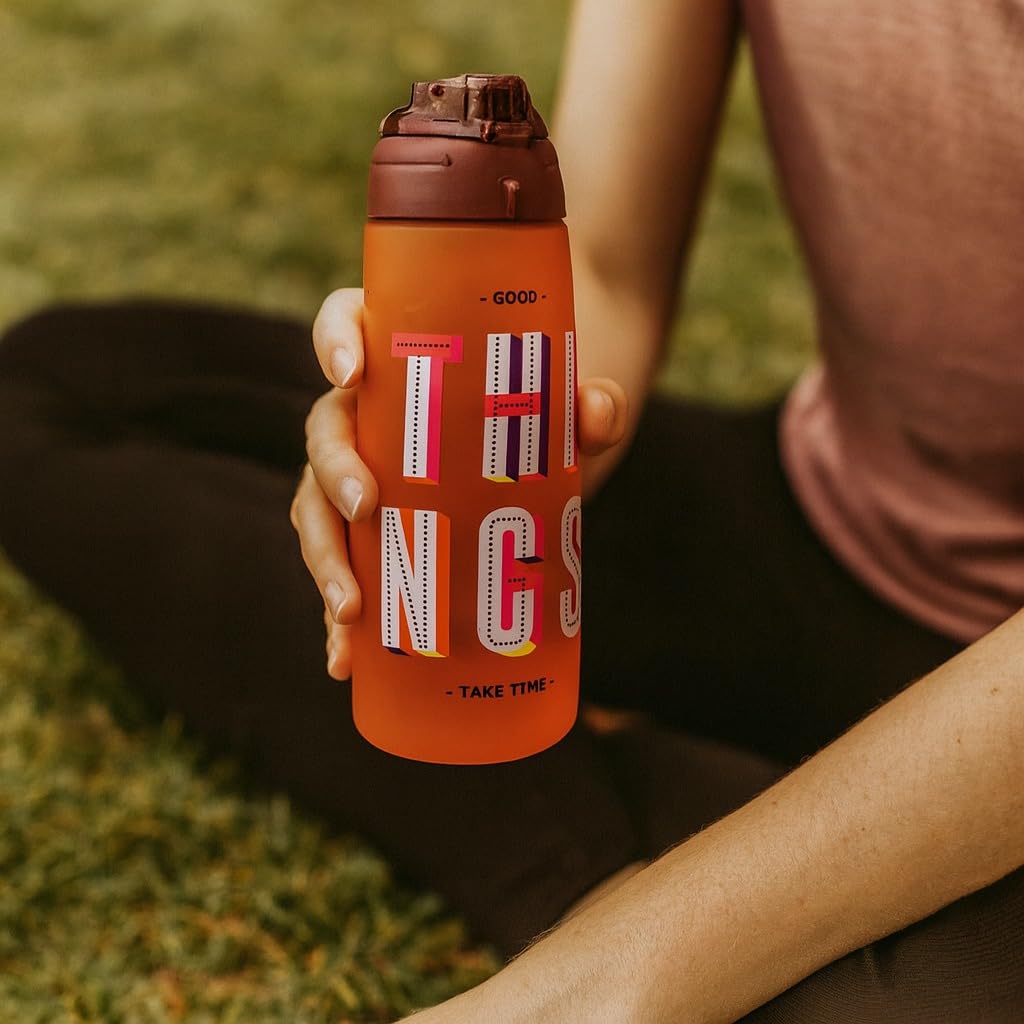 Water Bottle Kids Sports Bottle 800ml Leak Proof BPA Free Reusable with Strap for School Travel Students Picnic and Home Use (Burgundy) - image 4
