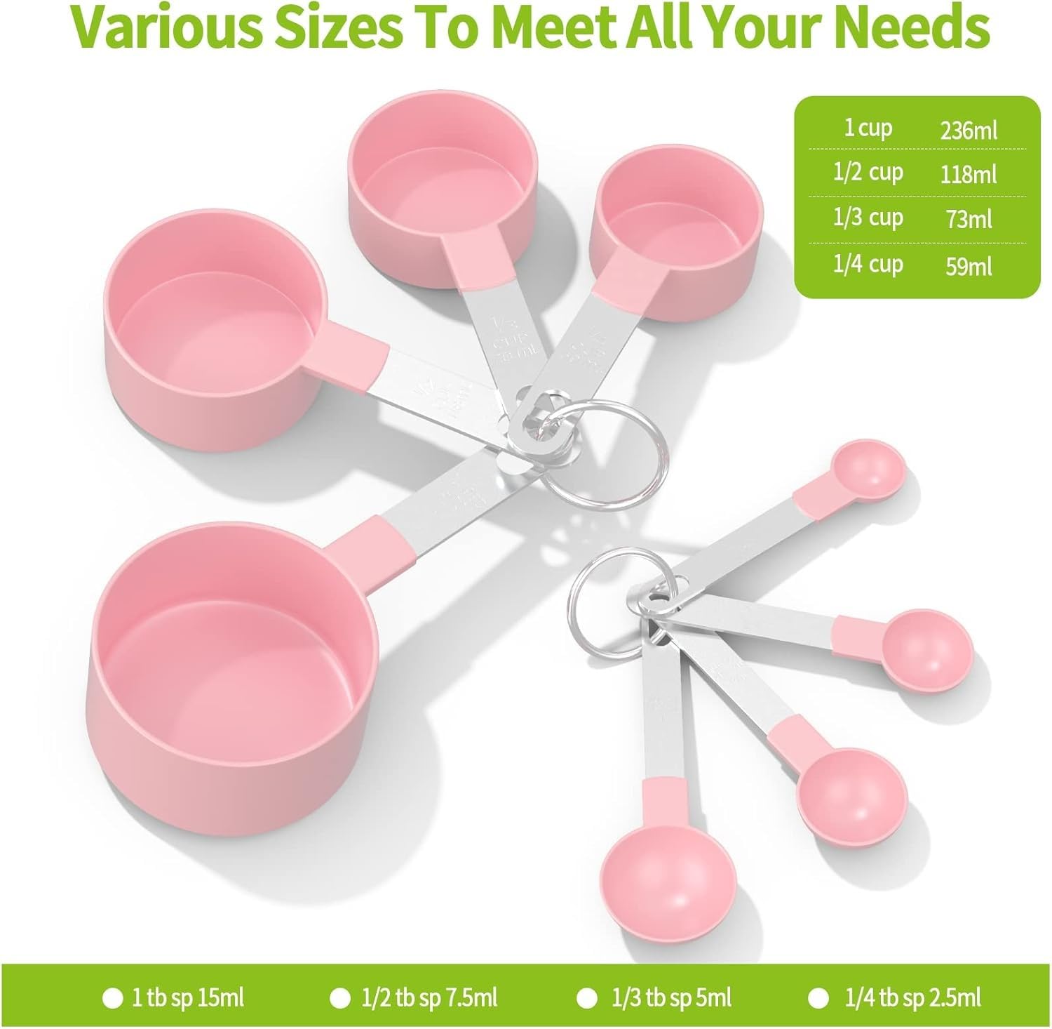 Measuring Spoon for Cooking and Baking, Kitchen Measurement Tool for Dry and Liquid Ingredients, Coffee, Sugar, Spices, Flour, Oil and Recipe Preparation - image 3