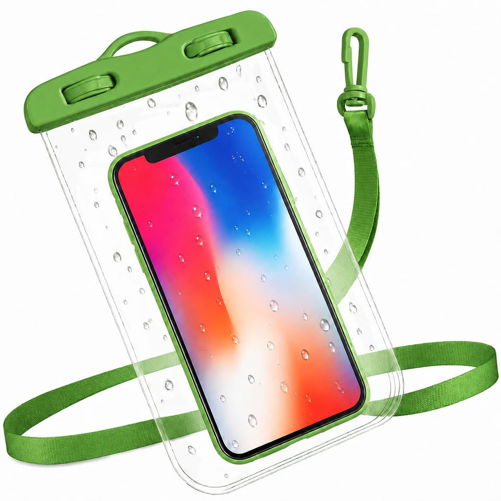 Waterproof Phone Case, Adjustable Lightweight ABS Mobile Protector for Travel, Beach, Pool and Outdoor Activities, Portable Smartphone Case, Green - image 1