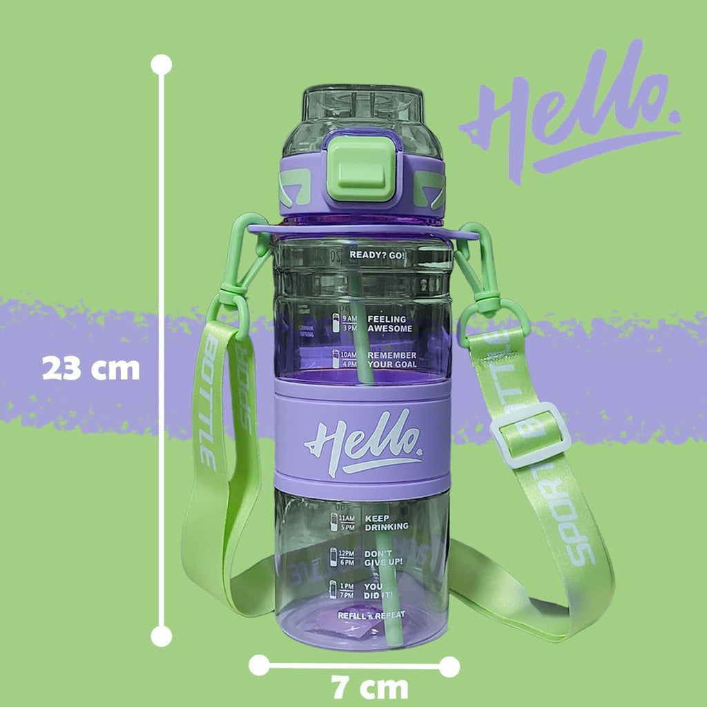 Water Bottle 720 ml with Straw, Leakproof Sports Drinking Bottle with Flip Top Lid for School, Gym, Travel and Daily Use (Purple) - image 5