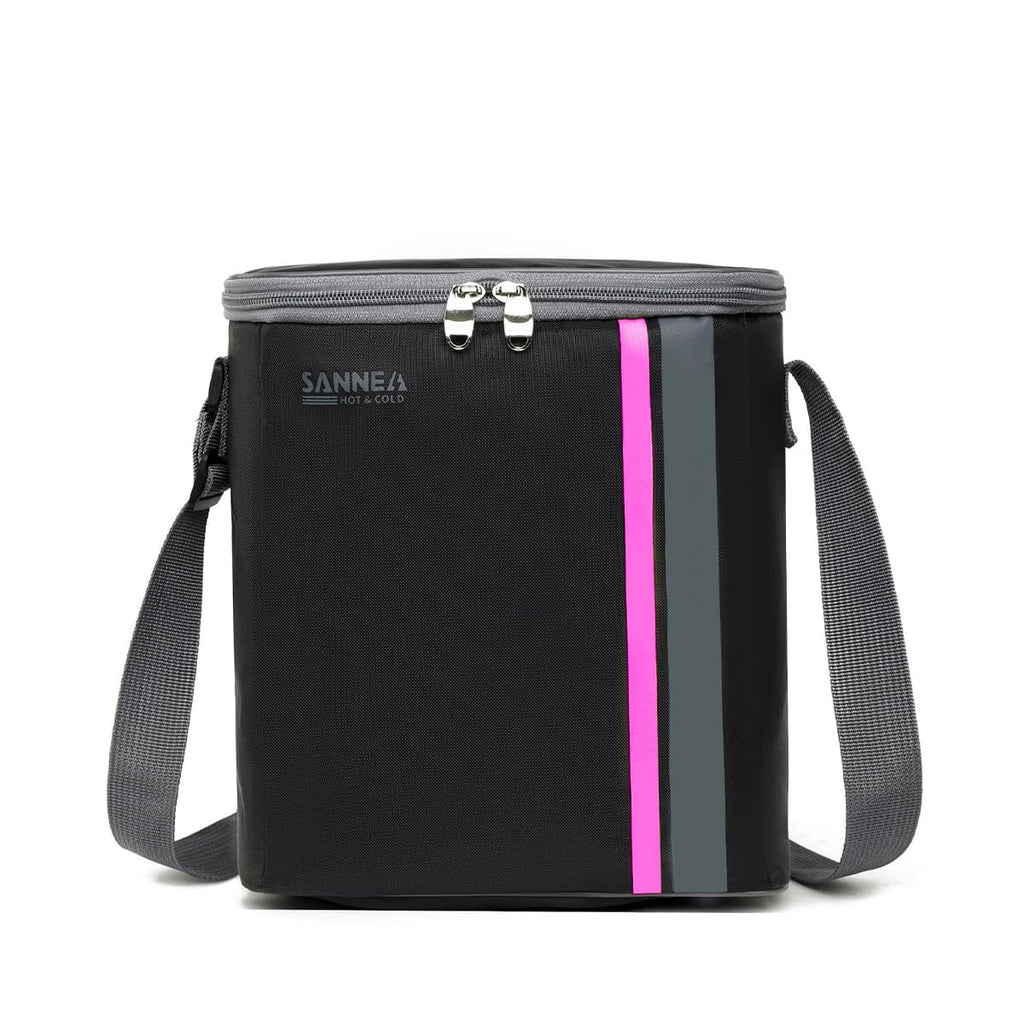 Insulated Lunch Bag 8L Thermal Food Cooler Tote, Waterproof Leakproof Lunch Box Bag for Hot Cold Meals Work School Picnic Travel, BB-569 (Black/Pink) - image 1