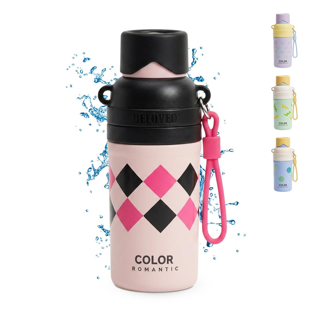 Water Bottle 500ml, 18/8 Stainless Steel Double-Wall Vacuum Insulated Flask with Leak-Resistant Lid, BPA-Free for Hot and Cold Drinks, Gym, Travel, Office, F-1545 (Pink) - image 1