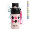 Water Bottle 500ml, 18/8 Stainless Steel Double-Wall Vacuum Insulated Flask with Leak-Resistant Lid, BPA-Free for Hot and Cold Drinks, Gym, Travel, Office, F-1545 (Pink) - image 1