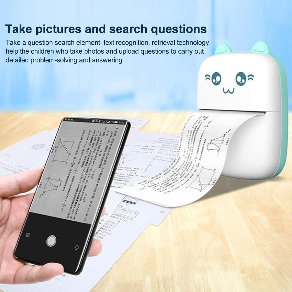Mini Thermal Printer, Bluetooth Pocket Printer with Inkless Printing, Rechargeable Wireless Photo and Sticker Maker for Notes, Labels and Journals, Android and iOS (Blue) - image 3