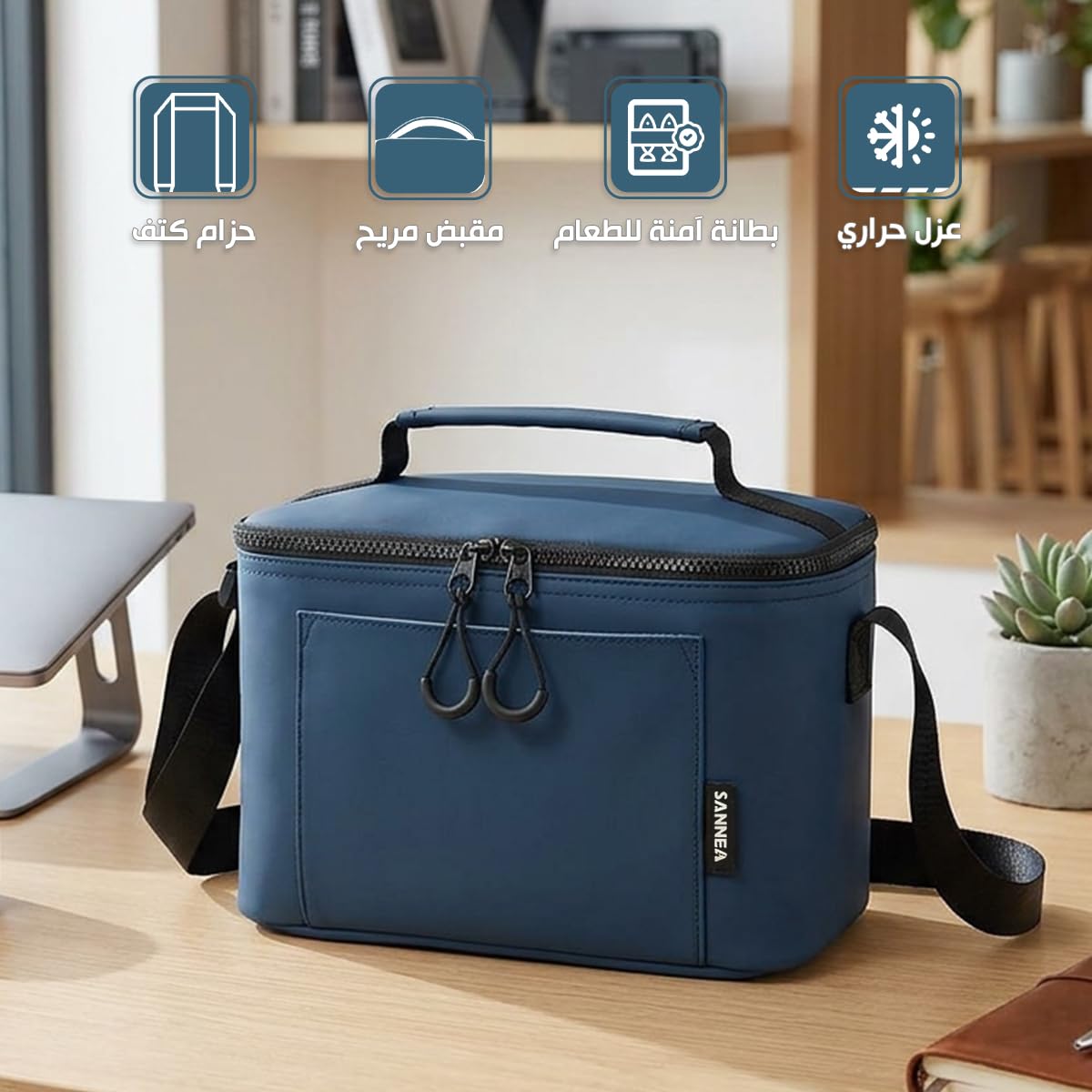 Lunch Bag 6 L, Insulated Thermal Cooler Tote, Waterproof Leakproof Food Storage for Hot and Cold Meals, Work, School, Picnic and Travel, Blue Car Design, BB-573, Blue - image 2
