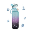 Water Bottle 800ml with Carry Handle, Leak-Resistant BPA-Free Plastic Sports Bottle for Gym, Fitness, School, Home, Outdoor Activities and Travel, FL-1266, Blue - image 1