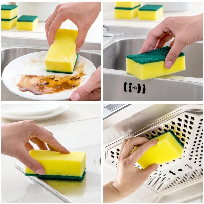 Stainless Steel Scrubber Set, 6-Piece Dishwashing Sponge Pads with Long Removable Handle, Wire Scouring Brush for Pots, Pans, Sinks and Kitchen Cleaning - image 6