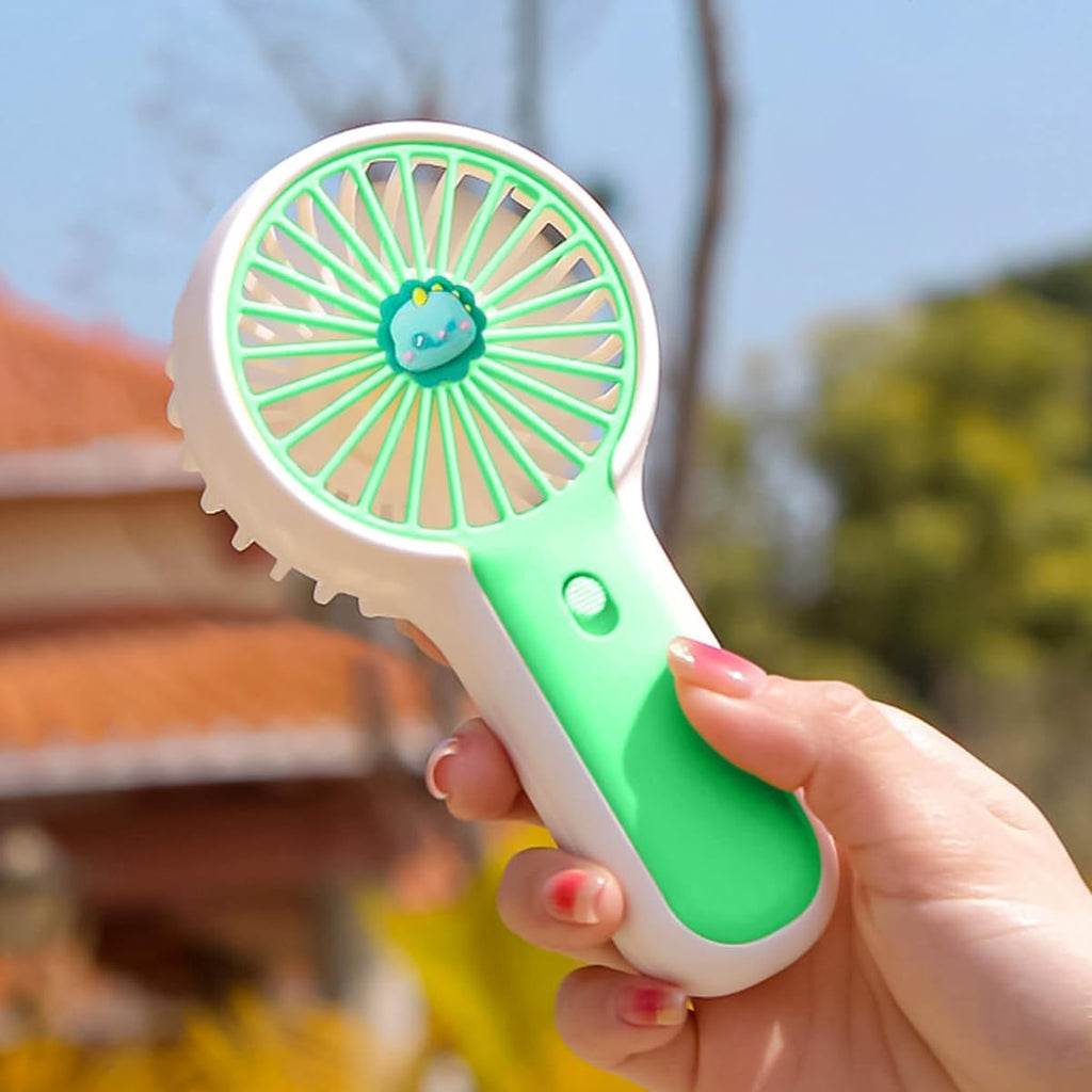 Mini Hand Fan, USB Rechargeable Portable Desktop Model with Stand, Single-Speed 1.5W Personal Cooling for Home, Office, Study and Travel, DD-5627 (Green) - image 7
