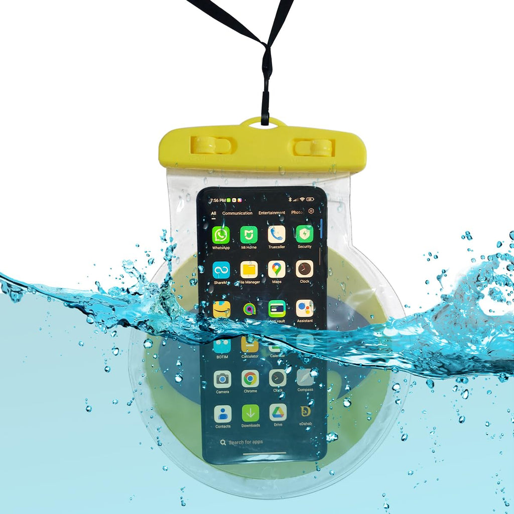 Waterproof Phone Pouch, Touchscreen Dry Bag for Smartphones up to 7 Inches with Neoprene Body and Carry Strap for Swimming, Beach, Pool and Travel, Bat Design - image 1