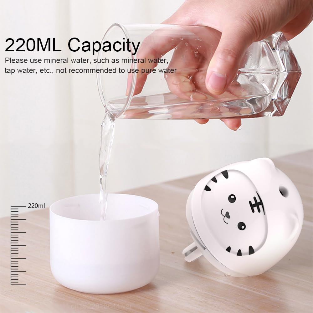 Humidifier Mini Portable 220ML USB Air Humidifier Aroma Oil Diffuser with Night Light, Quiet Mist for Home Office Car Bedroom, Blue - image 5