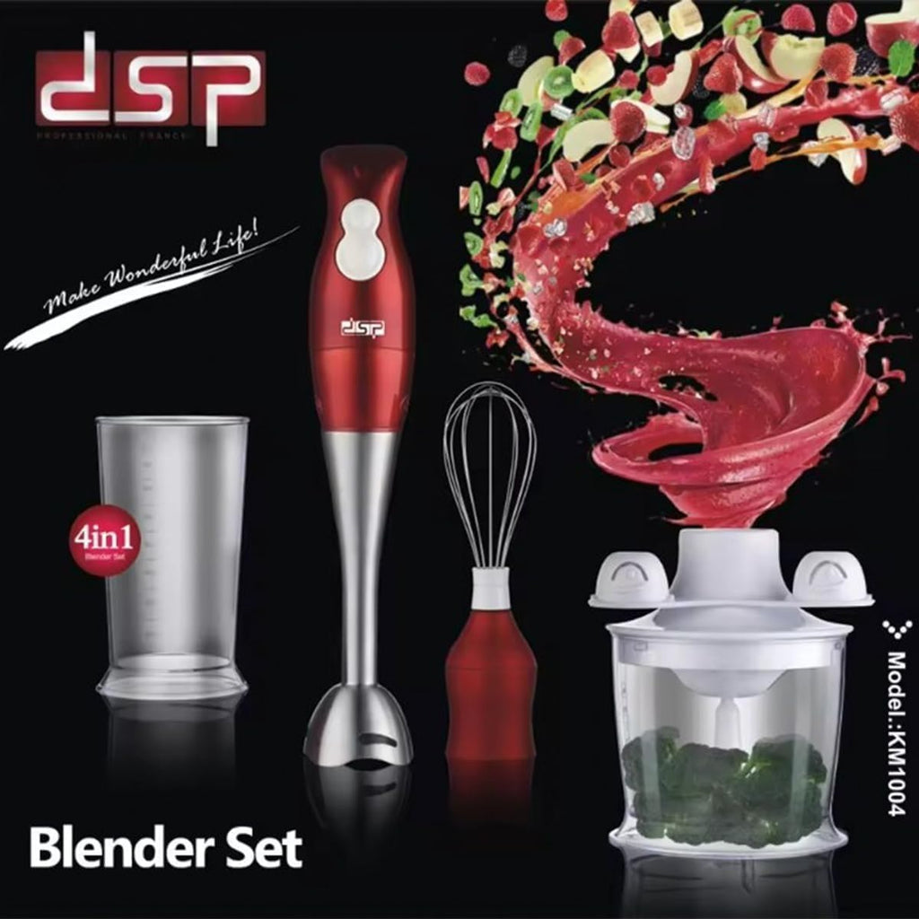 Hand Blender 4 in 1, 200W Immersion Stick Mixer with 500ml Chopper, 700ml Beaker, Whisk, 2 Speeds, Copper Motor and Stainless Steel Blades, KM1004 - image 8