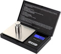 Digital Scale 500g x 0.1g, Mini Pocket Jewelry Gram Scale with LED Display and Stainless Steel Platform for Gold, Silver, Diamonds, Coins and Small Items, Black and Silver - image 1