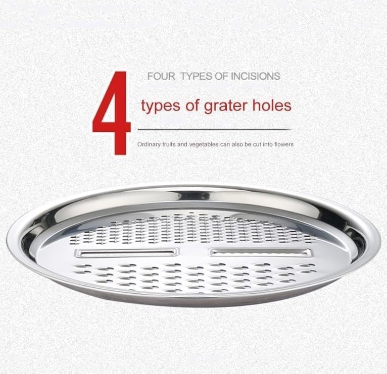 Stainless Steel Mixing Bowl 26cm with Strainer and Grater, 3-in-1 Colander Set for Washing Rice, Draining Pasta, Grating Cheese, Vegetables and Kitchen Prep - image 8