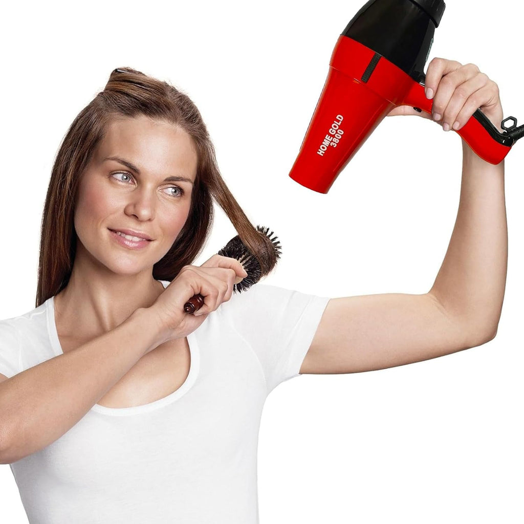 Hair Dryer 1500W, Ionic Blow Dryer with 4 Heat Settings, 2 Speeds, Low-Noise Design, 360° Rotating Cord and Overheat Protection, Black and Red, Model 3800 - image 6