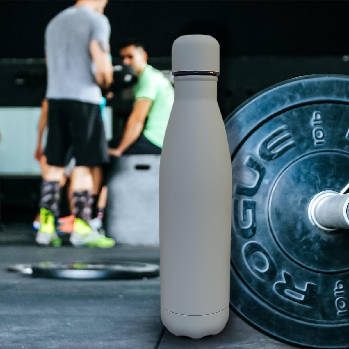 Water Bottle 500ml, Vacuum Insulated Stainless Steel Flask with Leakproof Lid, Double-Wall Design and Wide Mouth for Hot and Cold Drinks, Gym, Office and Travel, White - image 2