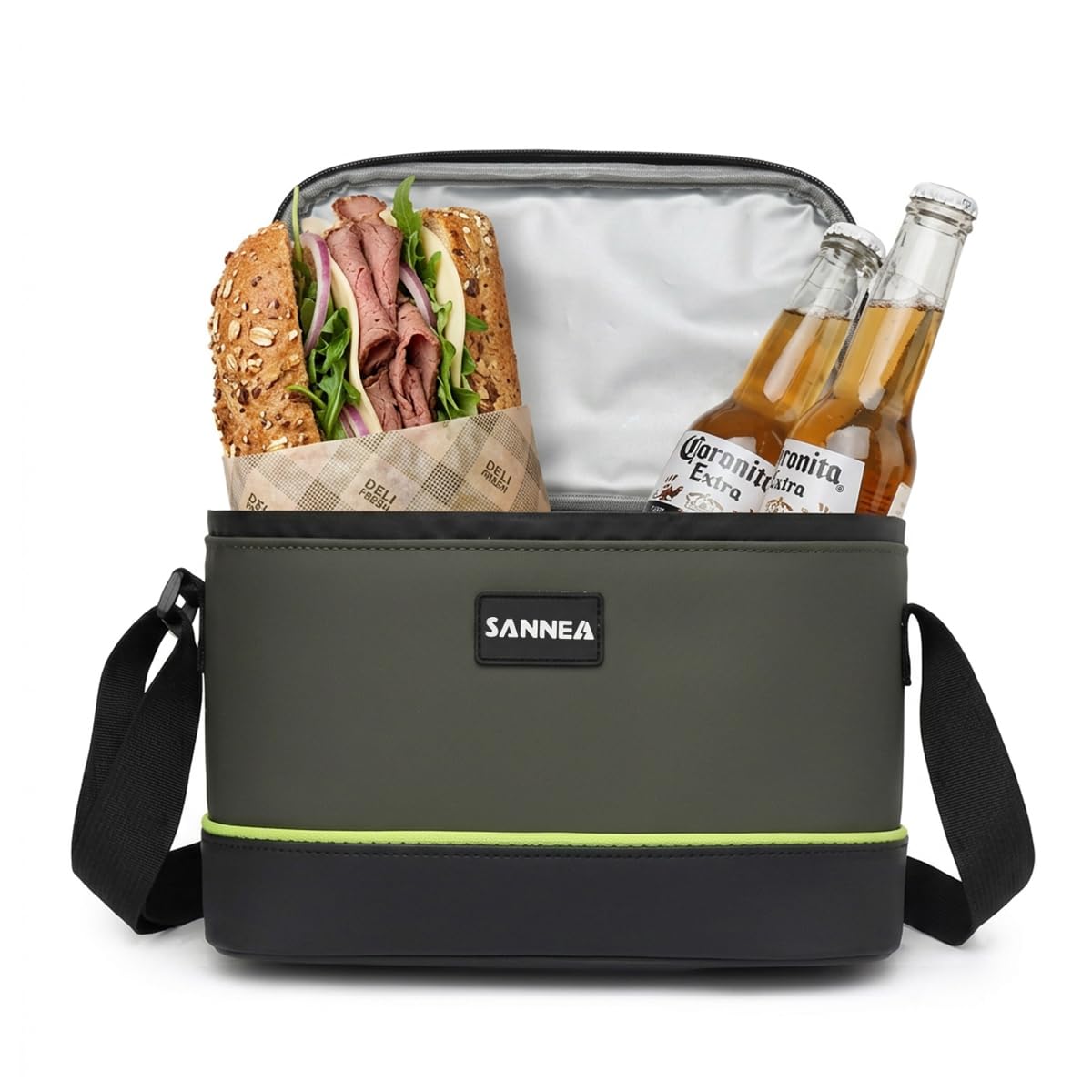 Lunch Bag 10 L, Insulated Thermal Cooler Tote, Water-Resistant Leak-Resistant Food Storage with Adjustable Strap for Work, School, Picnic and Travel, BB-559 - image 1