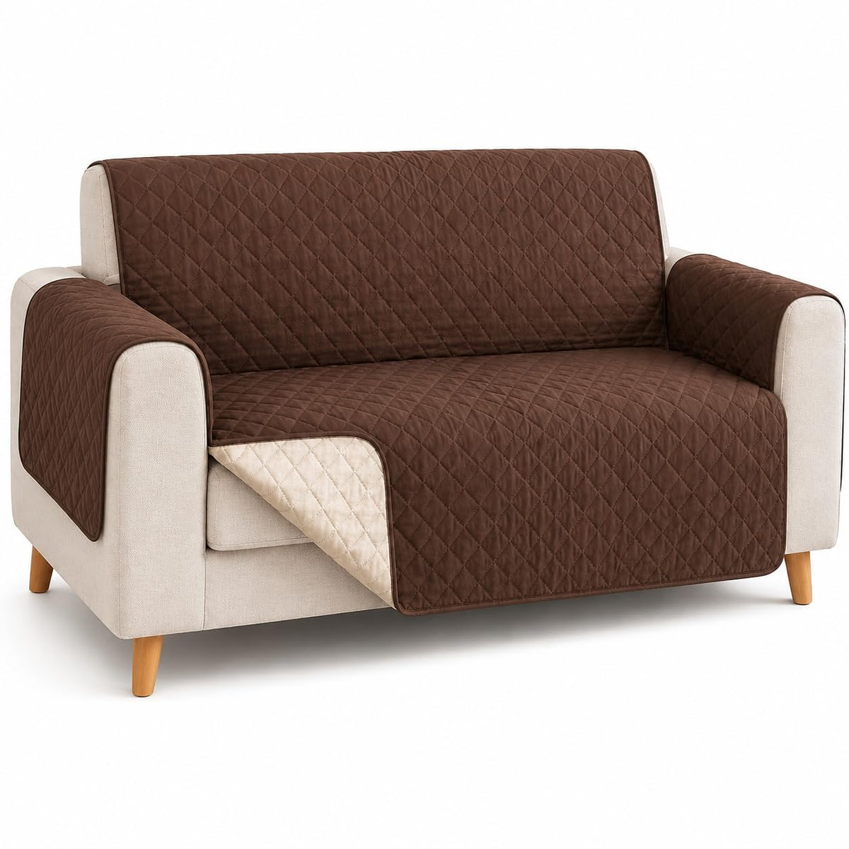 Couch Cover Reversible 2 Seater Loveseat, Furniture Protector for Dog and Cat Pets, Sofa Slipcover for Daily Use, Helps Keep Upholstery Neat, SB-279 - image 1