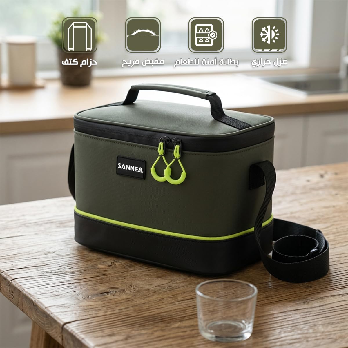 Lunch Bag 10 L, Insulated Thermal Cooler Tote, Water-Resistant Leak-Resistant Food Storage with Adjustable Strap for Work, School, Picnic and Travel, BB-559 - image 2