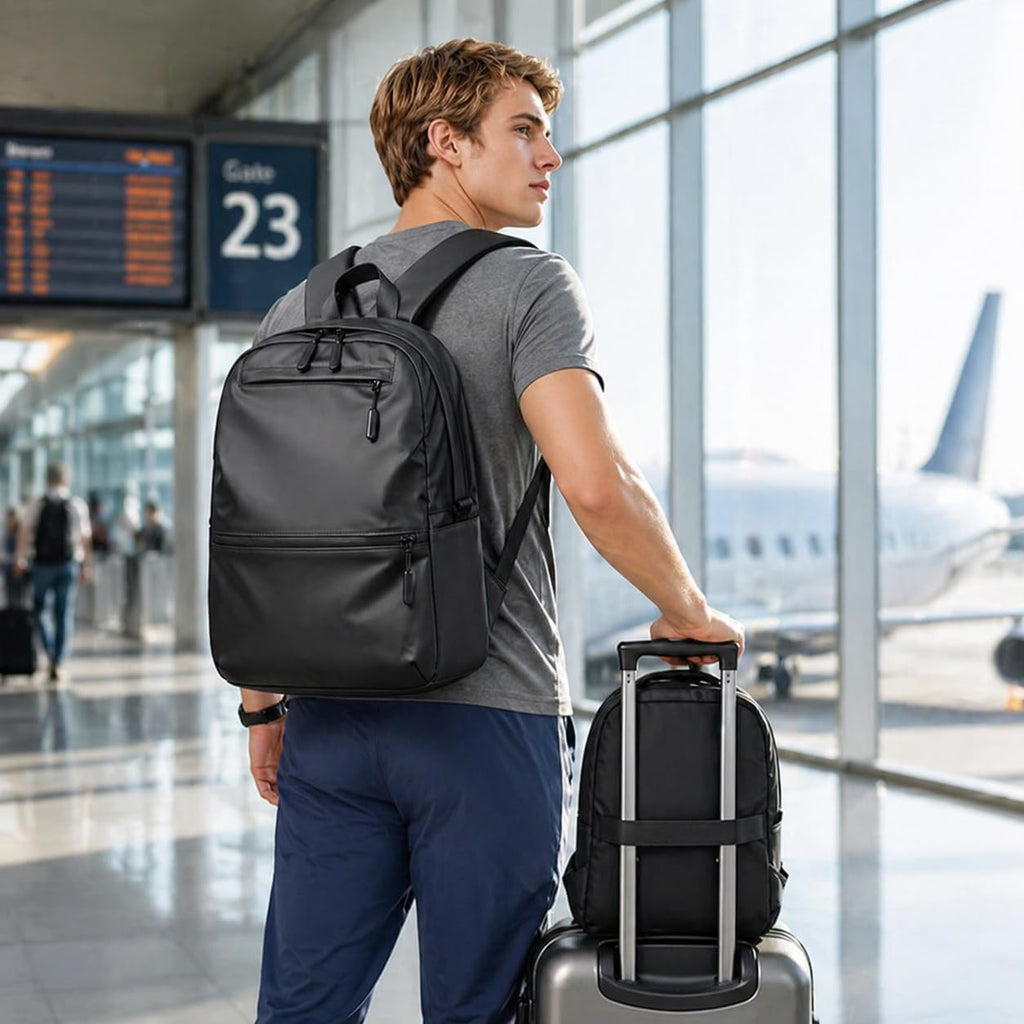 Laptop Backpack with USB Charging Port, Lightweight Nylon Multi-Pocket Large Capacity Travel, School and Work Bag for Men and Women - image 7
