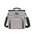 Insulated Lunch Bag 15L, Large Thermal Cooler Tote with Leak-Resistant Lining, Water-Resistant Exterior and Adjustable Shoulder Strap for Work, School, Picnic and Travel, BB-527 (Grey) - image 1