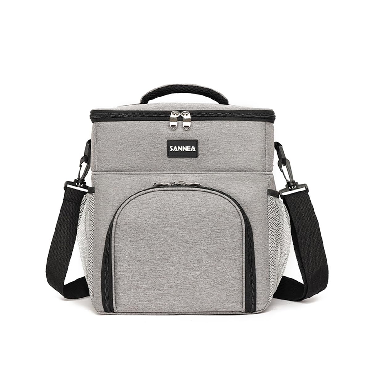 Insulated Lunch Bag 15L, Large Thermal Cooler Tote with Leak-Resistant Lining, Water-Resistant Exterior and Adjustable Shoulder Strap for Work, School, Picnic and Travel, BB-527 (Grey) - image 1