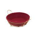 Bread Basket with Linen Liner, Metal Wire Storage Basket for Bread Loaf Rolls Muffins Cakes, Table Serving Food Basket - image 1