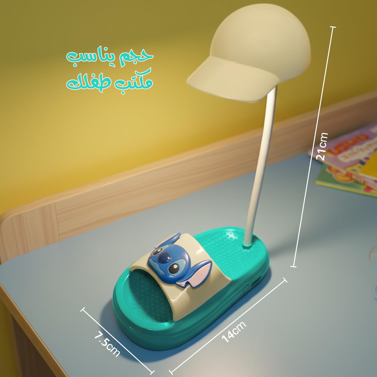 Table Lamp, Led Desk Lamp With 3 Brightness Levels, Foldable Adjustable Light, Eye-Caring Soft Glow, Portable Bedside Reading Study Lamp with Power Switch (Light blue & Beige) - image 5