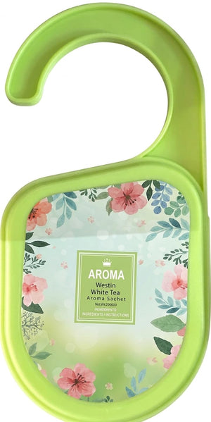 Air Freshener With Hanger, Closet Freshener for Drawers, Wardrobes, Bathrooms, Cars and Rooms, Long Lasting Hanging Deodorizer (Westin White tea)