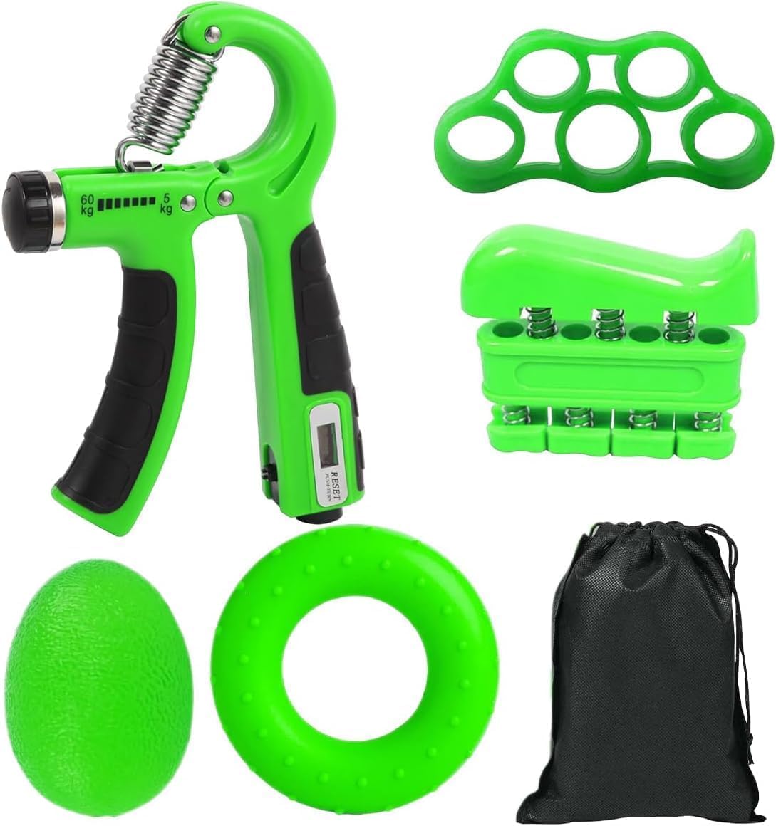 Hand Grip Strengthener, Adjustable Resistance Hand Gripper for Forearm, Wrist and Finger Exercise, Compact Strength Training Tool for Gym, Home, Office and Daily Workouts (Green) - image 1