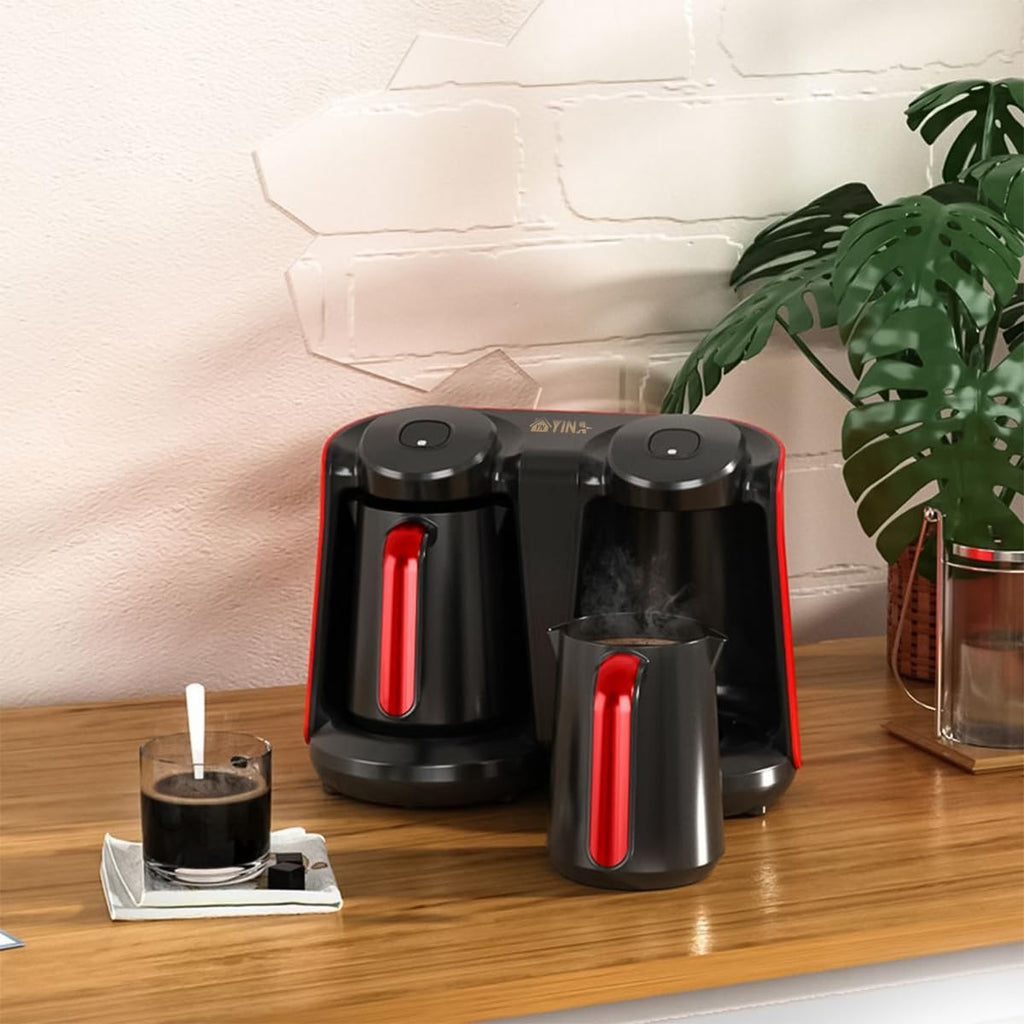 hanso Turkish coffee maker, Coffee Machine, electric turkish coffee maker, Premium Turkish Coffee Maker: 900W, Anti-Overflow Sensor, 1-12 Cups, Safety System (Red) - image 6