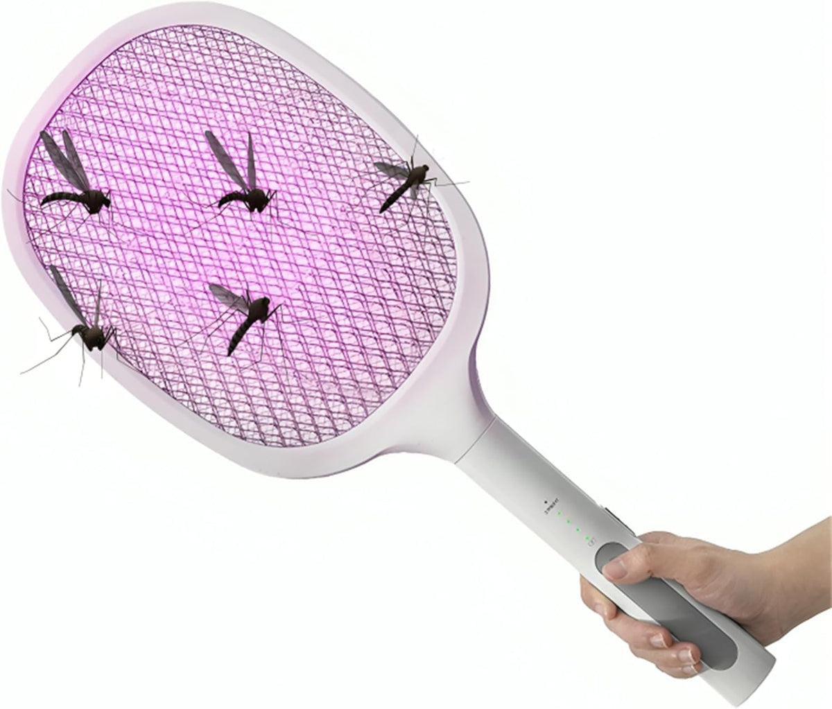 Electric Mosquito Swatter and Lamp, Effortless Manual and Physical Mosquito Control with Base Design, Three-Layer Mesh, 2W Power - image 1