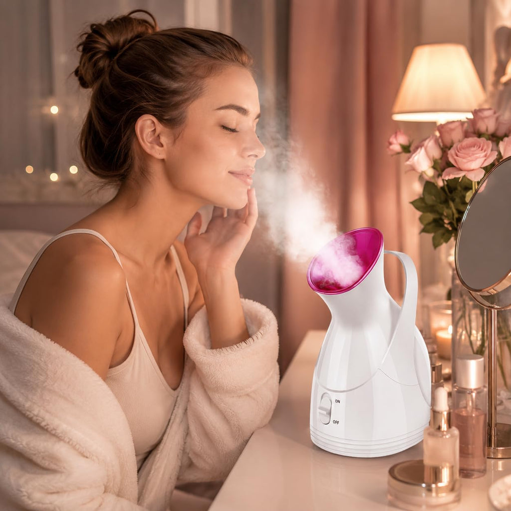 Facial Steamer, Home Face Sauna Steam Device, Compact Personal Beauty Tool for Skin Care, Pre-Cleansing and Relaxing Routine, HG-608 - image 7