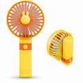Portable Fan, USB Rechargeable Mini Handheld and Desktop Fan, 2 Speeds, 1.5W Foldable Personal Cooling Fan with Stand for Office, Home and Travel, SQ-2195 (Yellow) - image 1