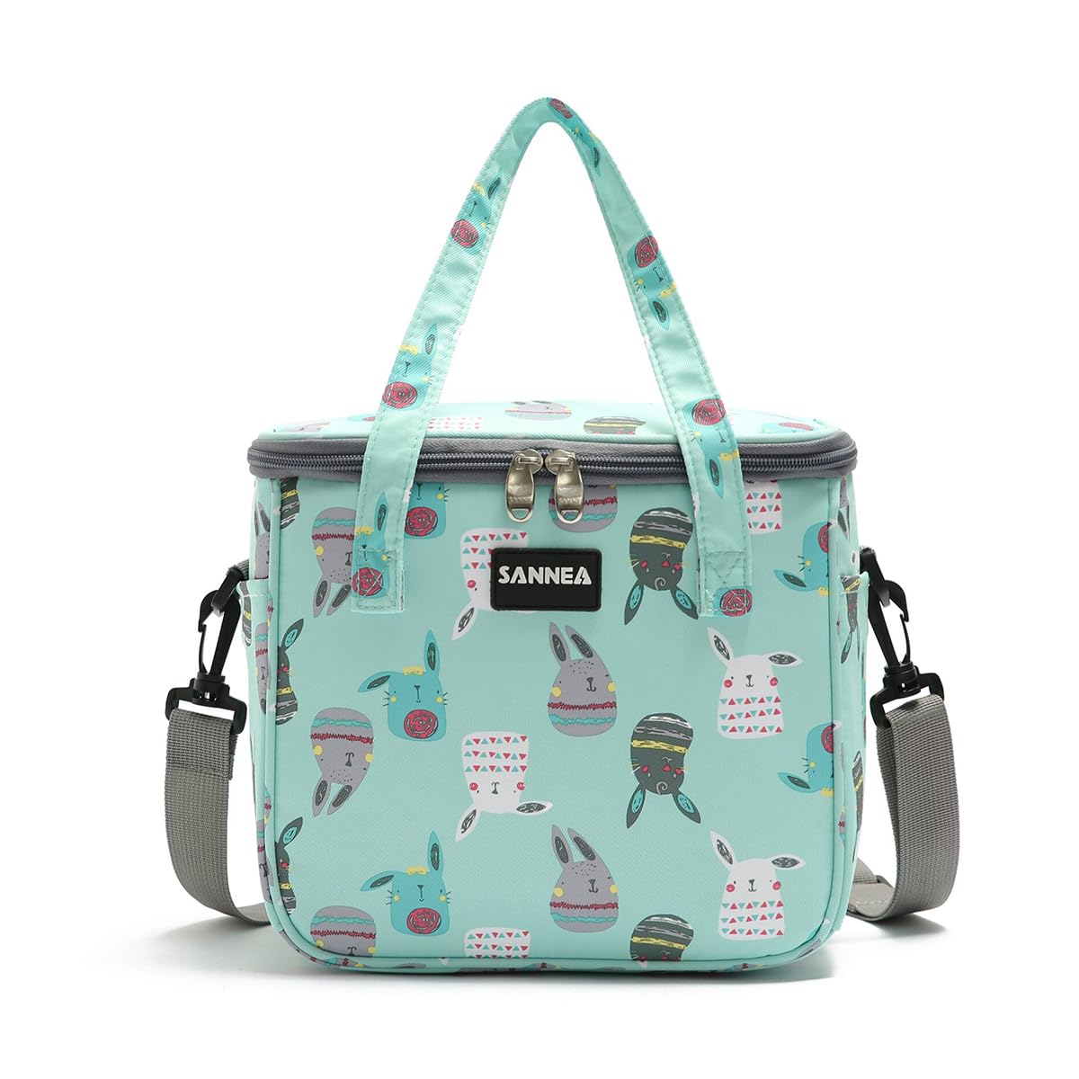 hanso Insulated Lunch Bag 7L, Thermal Cooler Lunch Tote, Waterproof Leakproof Food Storage Bag for Hot and Cold Meals, Reusable Lunch Box for Work School Picnic Travel, BB-547 (Cute Animals) - image 1