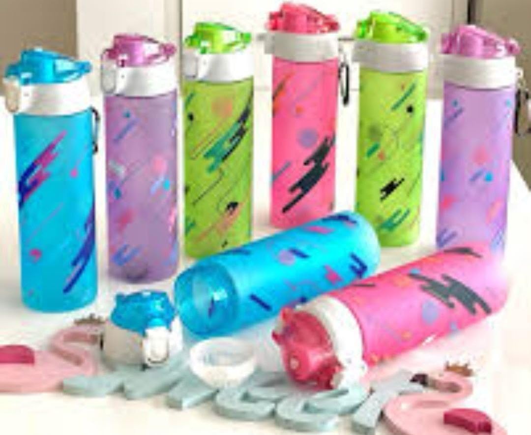 Water Bottle 650ml - BPA Free Sports Bottle with Airtight Leakproof Cap, Reusable Motivational Drink Bottle for Gym, School, Office, Travel, Students, Picnic, and Home Use (Pink) - image 5
