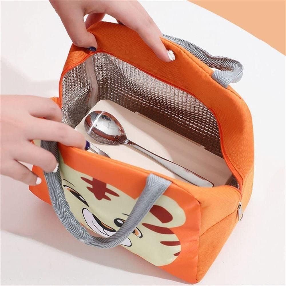 Lunch Bag for Kids, 1.5L Insulated Thermal Food Tote with Car Design, Lightweight Portable Lunch Box Carrier for School, Travel and Picnic, Orange - image 4