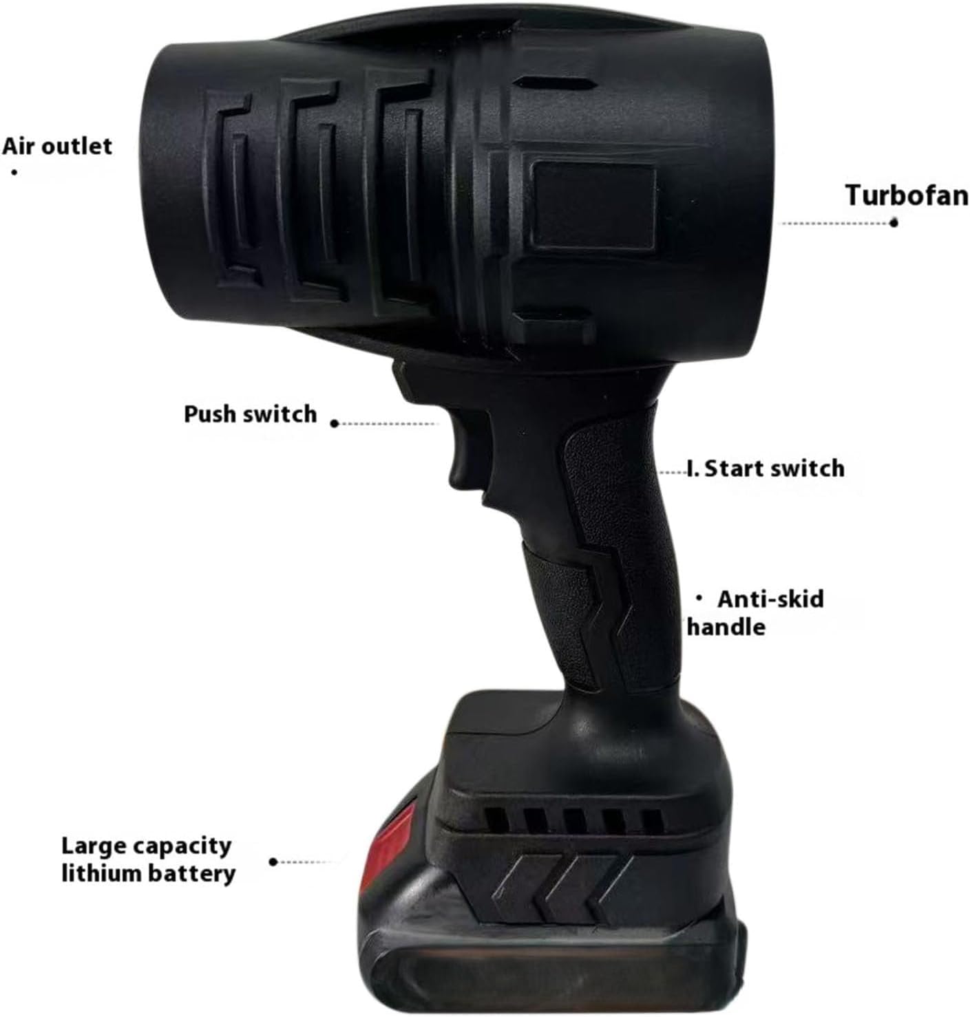 Car Air Blower, Cordless Handheld Dryer and Dust Cleaning Tool for Vehicle Exterior, Mirrors, Grilles, Wheels and Hard-to-Reach Areas - image 4
