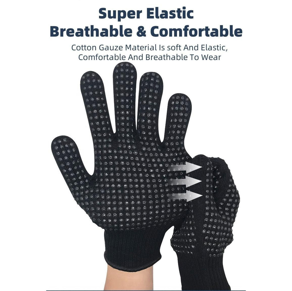 Heat Resistant Glove for Hair Styling, Non-Slip Silicone Grip Mitt for Curling Iron, Hair Straightener and Curling Wand, Breathable Reusable One-Size Hand Protector - image 5