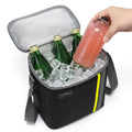 Insulated Lunch Bag 8L, Thermal Cooler Tote with Leak-Resistant Lining for Hot and Cold Meals, Reusable Lunch Box Carrier for Work, School, Picnic and Travel, BB-569, Black/Yellow - image 1