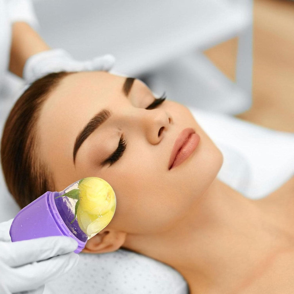 Ice Roller for Face & Eye - Silicone Ice Mold Face Massage, Facial Beauty Ice Roller Skin Care Tools, Capsules Skin Care Kit, Remove Fine Lines & Shrink Pores, HD-7060 (Purple) - image 6