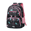 School Bag - Lightweight School Backpack for Kids & Girls, Multi Pocket, Large Capacity, Wear Resistant Breathable Nylon, Padded Straps, Side Bottle Pockets (Black) - image 1