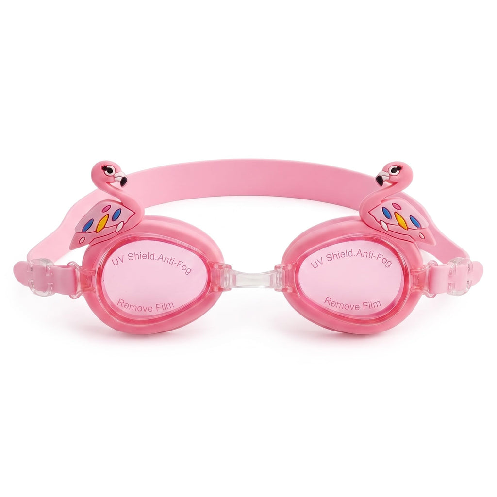 Swimming Goggles with Crystal Clear Safety Lenses, Comfortable Adjustable Strap, Fashionable Swim Eyewear for Pool, Beach and Training, SB-379, Flamingo - image 1