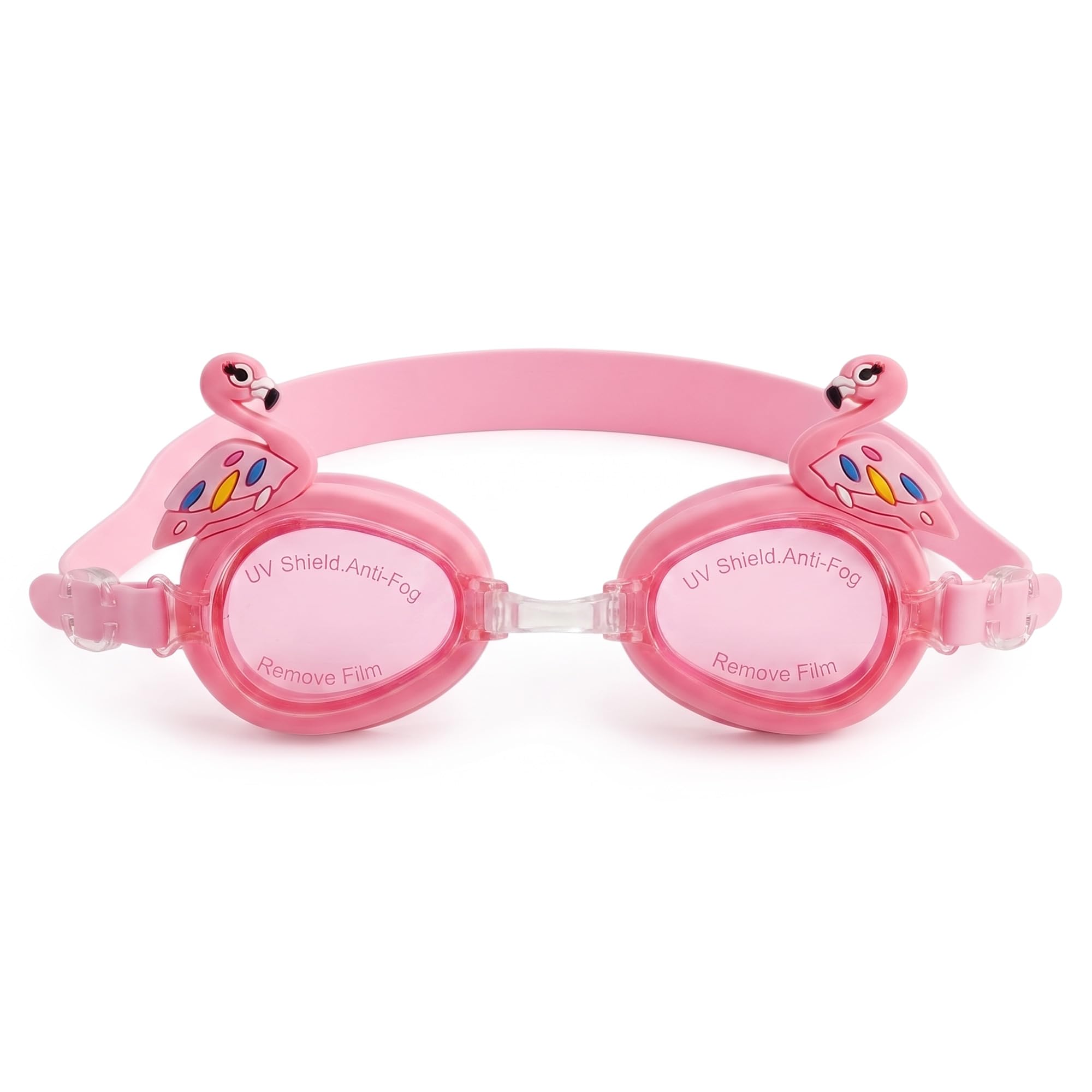 Swimming Goggles with Crystal Clear Safety Lenses, Comfortable Adjustable Strap, Fashionable Swim Eyewear for Pool, Beach and Training, SB-379, Flamingo - image 1