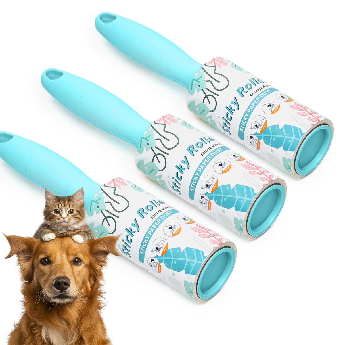 Lint Remover 3 Pcs, lightweight, for Travel Office Work Home, Blue - image 1