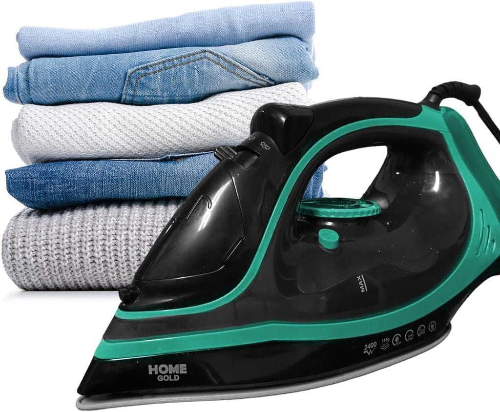 Steam Iron 2600W Ceramic Soleplate, Variable Steam and Spray, Rapid Heat, Dry and Steam Modes, Advanced Safety Features HG-803 (Cyan) - image 1