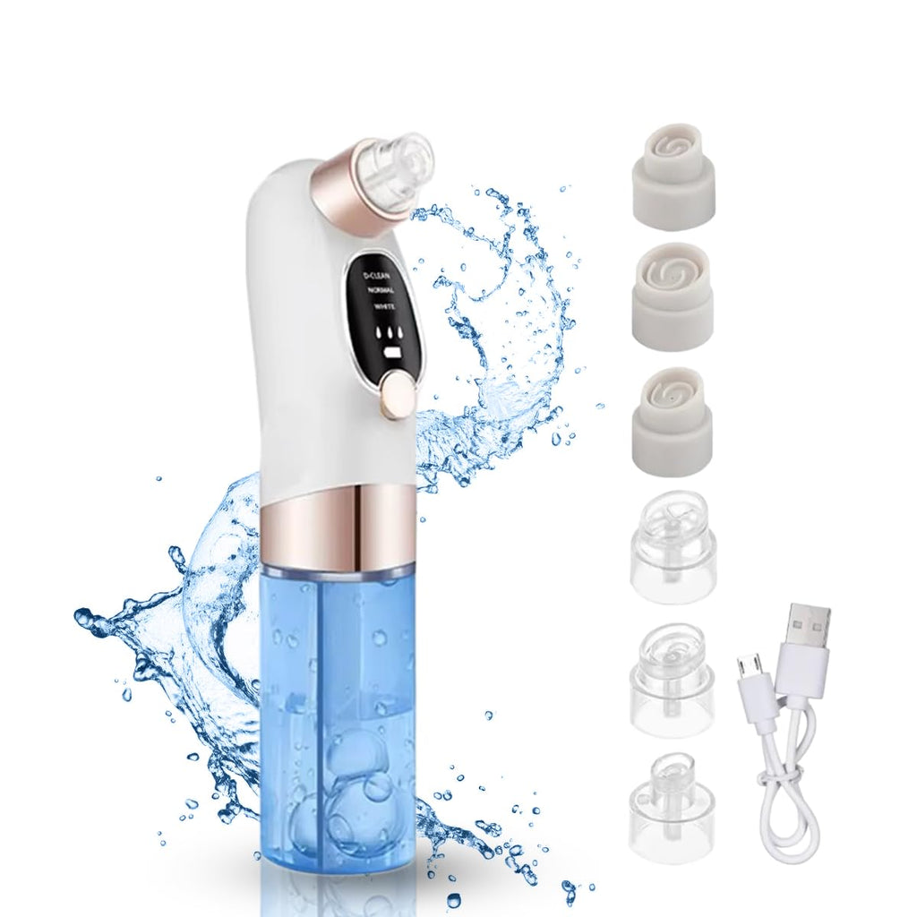 Blackhead Remover Vacuum, Rechargeable Electric Facial Pore Cleaner with Water-Cycle Suction, Adjustable Control and ABS Handheld Design for Nose, Chin and Face - image 1