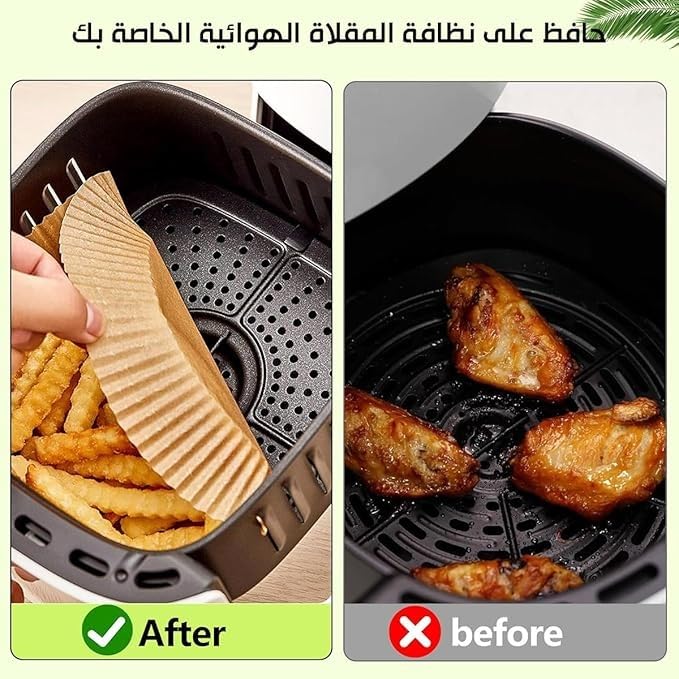 Air Fryer Paper Liners 100 Pcs Disposable Non-Stick Round Liners Oil Proof Waterproof Baking Roasting Cooking Paper for Air Fryer Microwave Steamer Pan Accessories - image 5